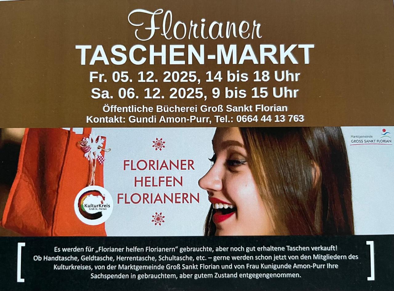 Plakat Taschenmarkt