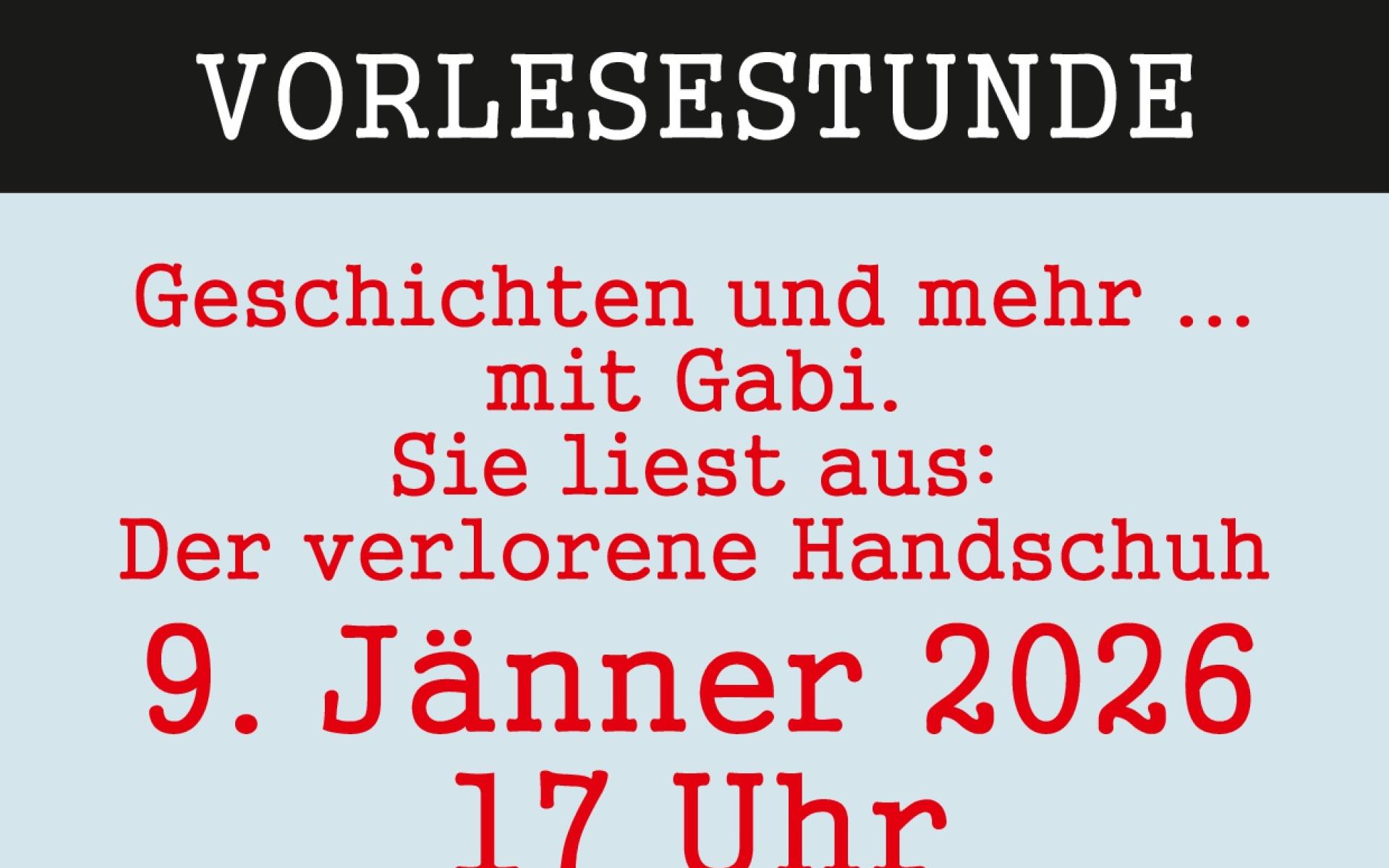 Plakat Vorlesestunde